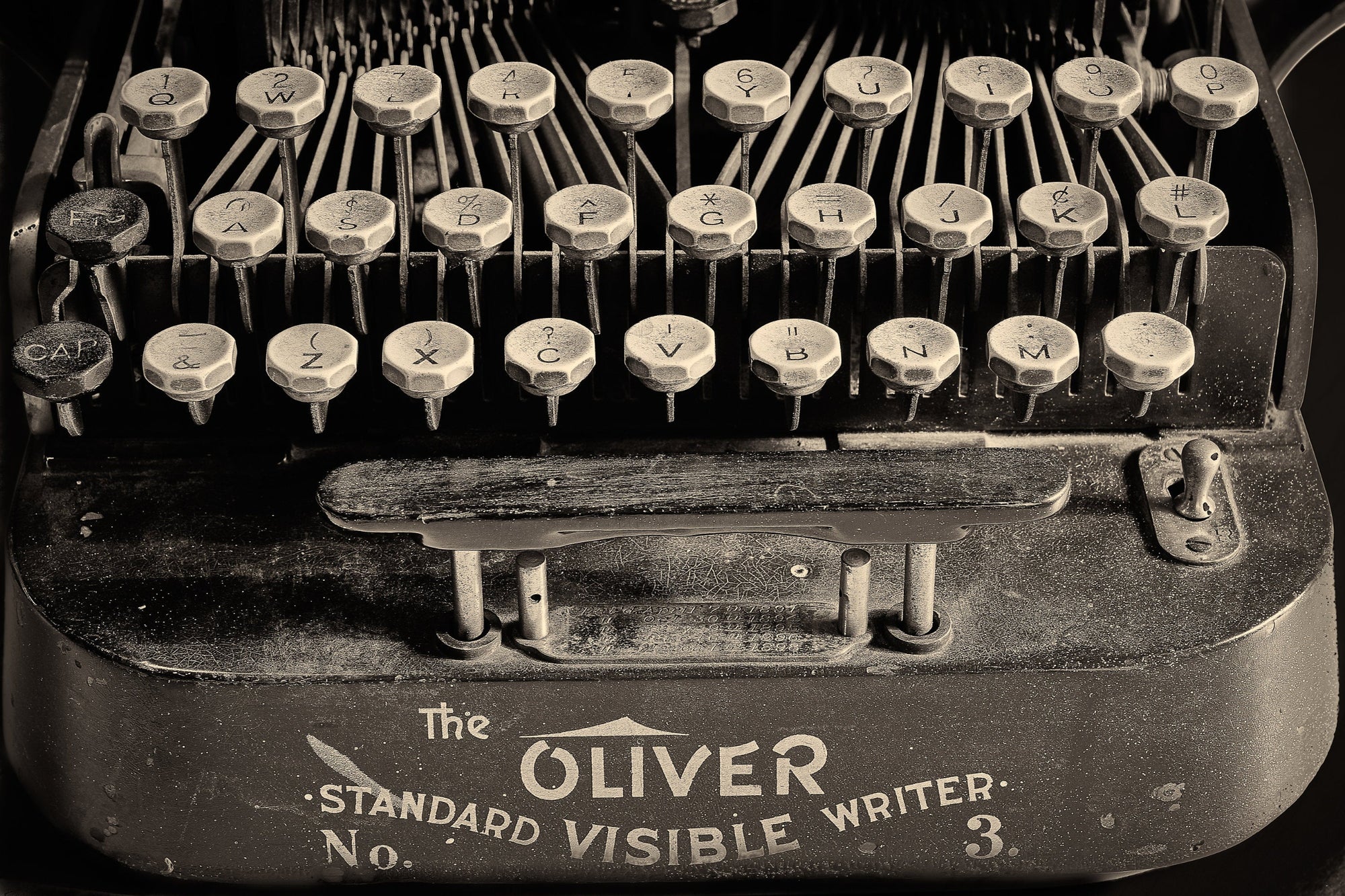 Original fine art photograph of an Vintage Oliver Standard Visible Writer typewriter at MCBA in Minneapolis by Rick Graves. Every print $25 plus shipping.
