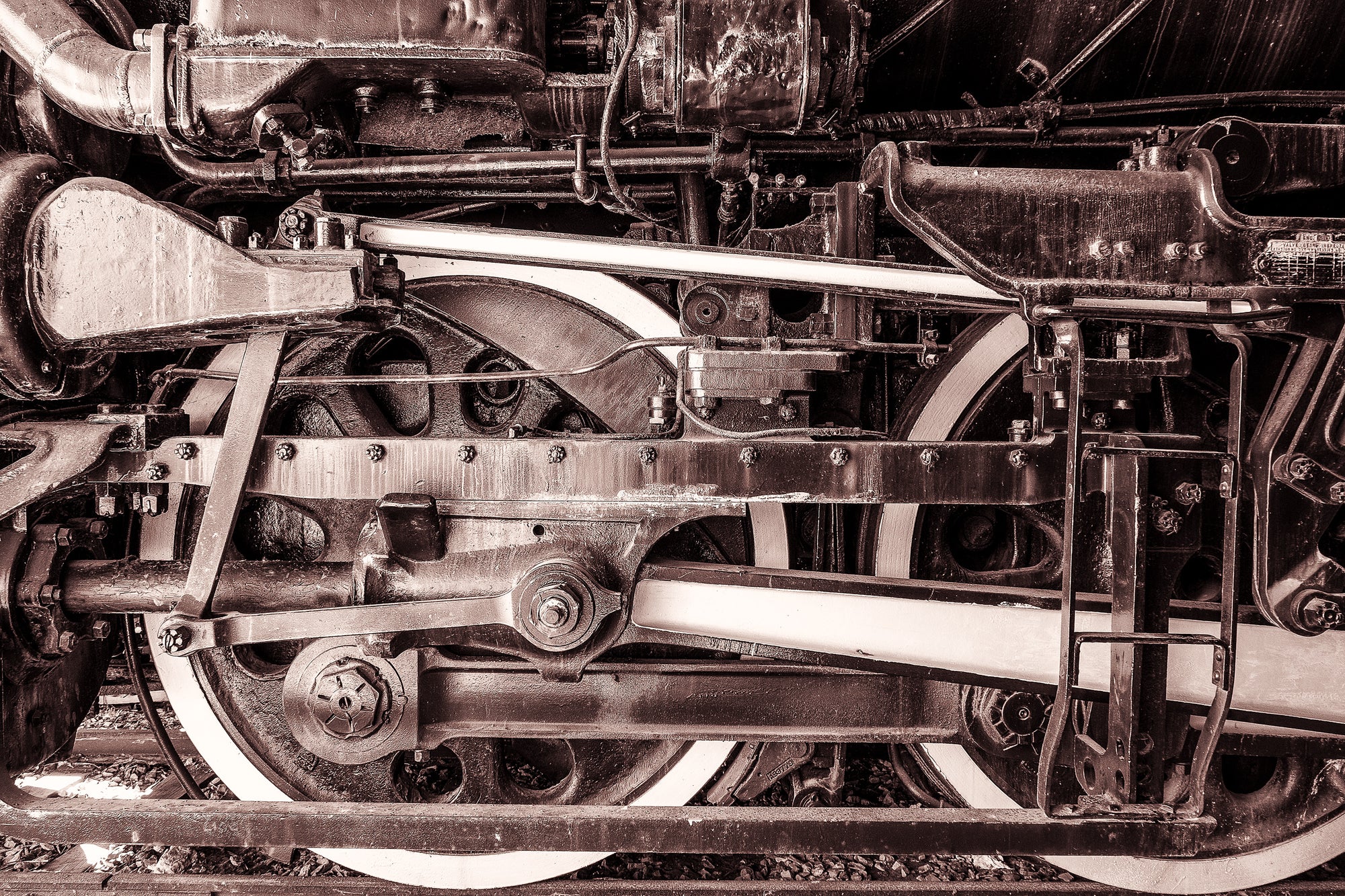 Original fine art photo of railroad wheels at the National Railroad Museum by Rick Graves. Every print $25 plus shipping.