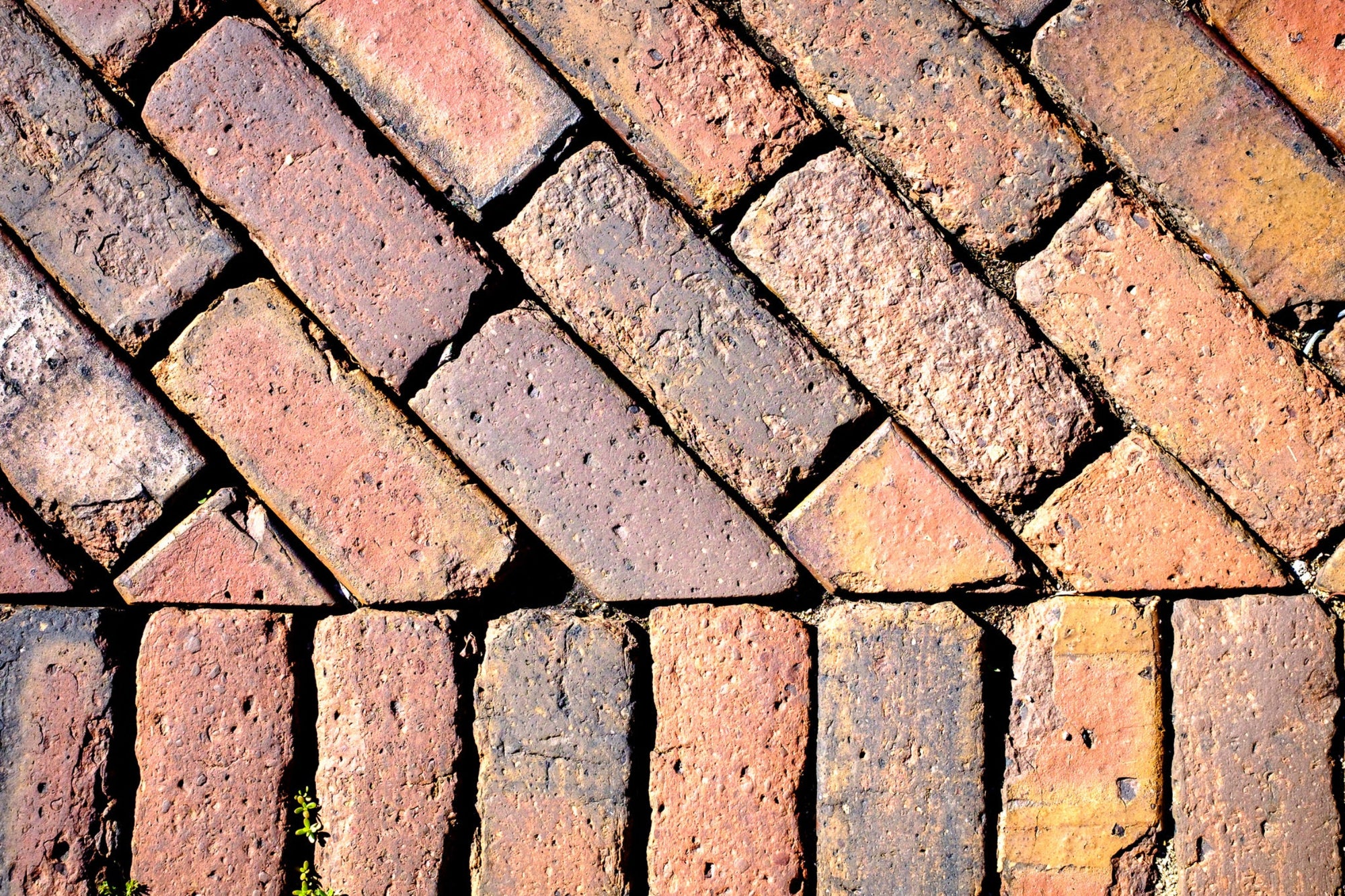 Rick Graves' photo of old herringbone brick pavers