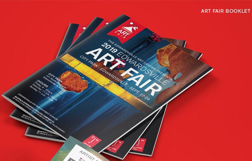 Edwardsville 2019 art fair booklet using Rick Graves 2018 award winning photo