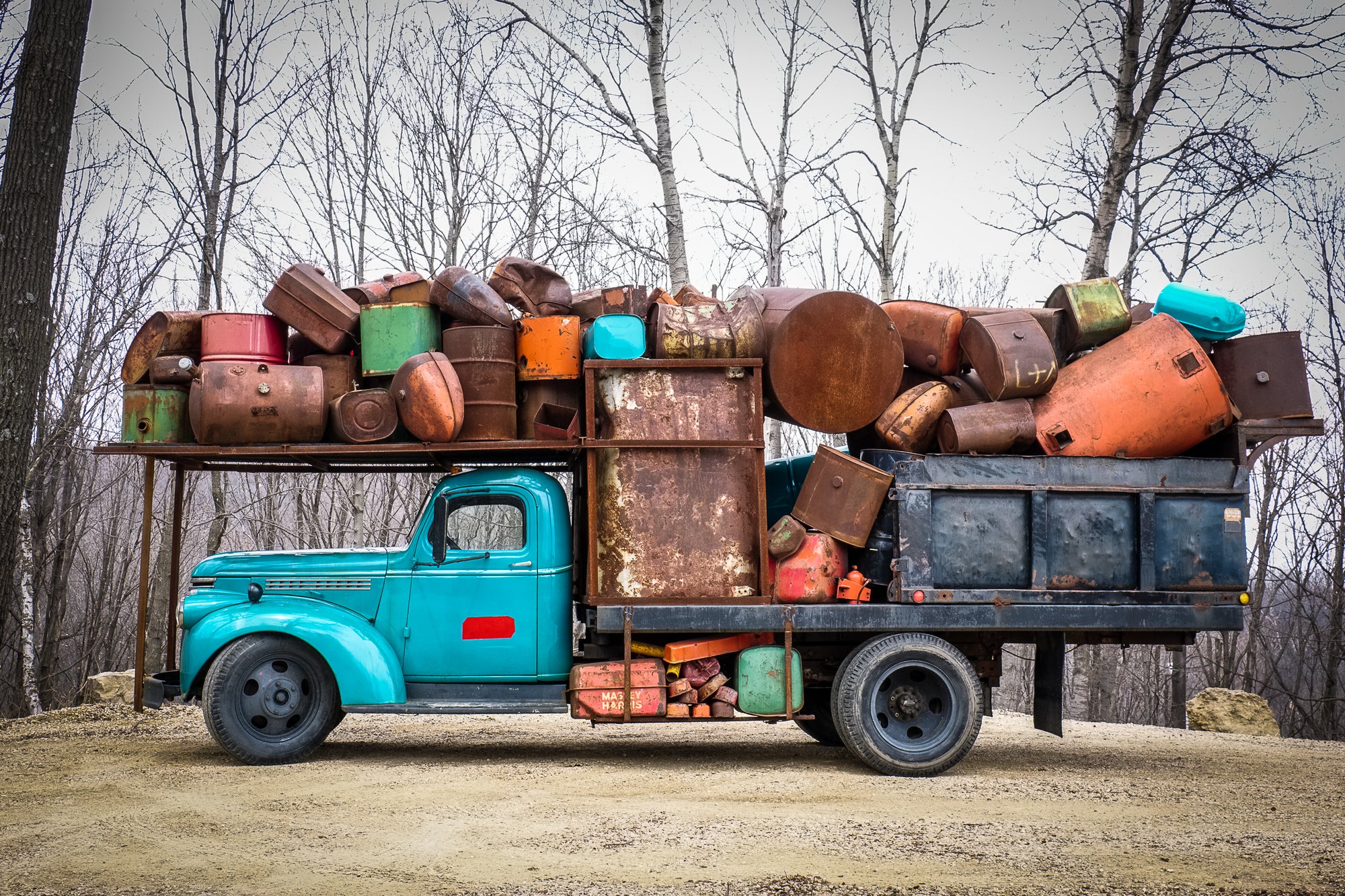 photo of John Himmelfarb's truck sculpture Penelope Awaiting Her Chamberlain 