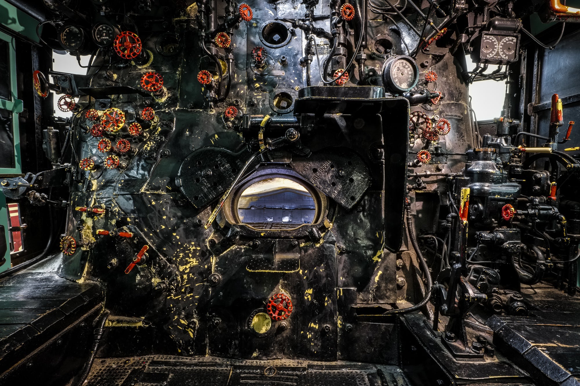 Original fine art photo inside the cab of Union Pacific Big Boy 4017, a 4-8-8-4 steam locomotive c.1941, Rick Graves, National Railroad Museum. Every print $25 + shipping.