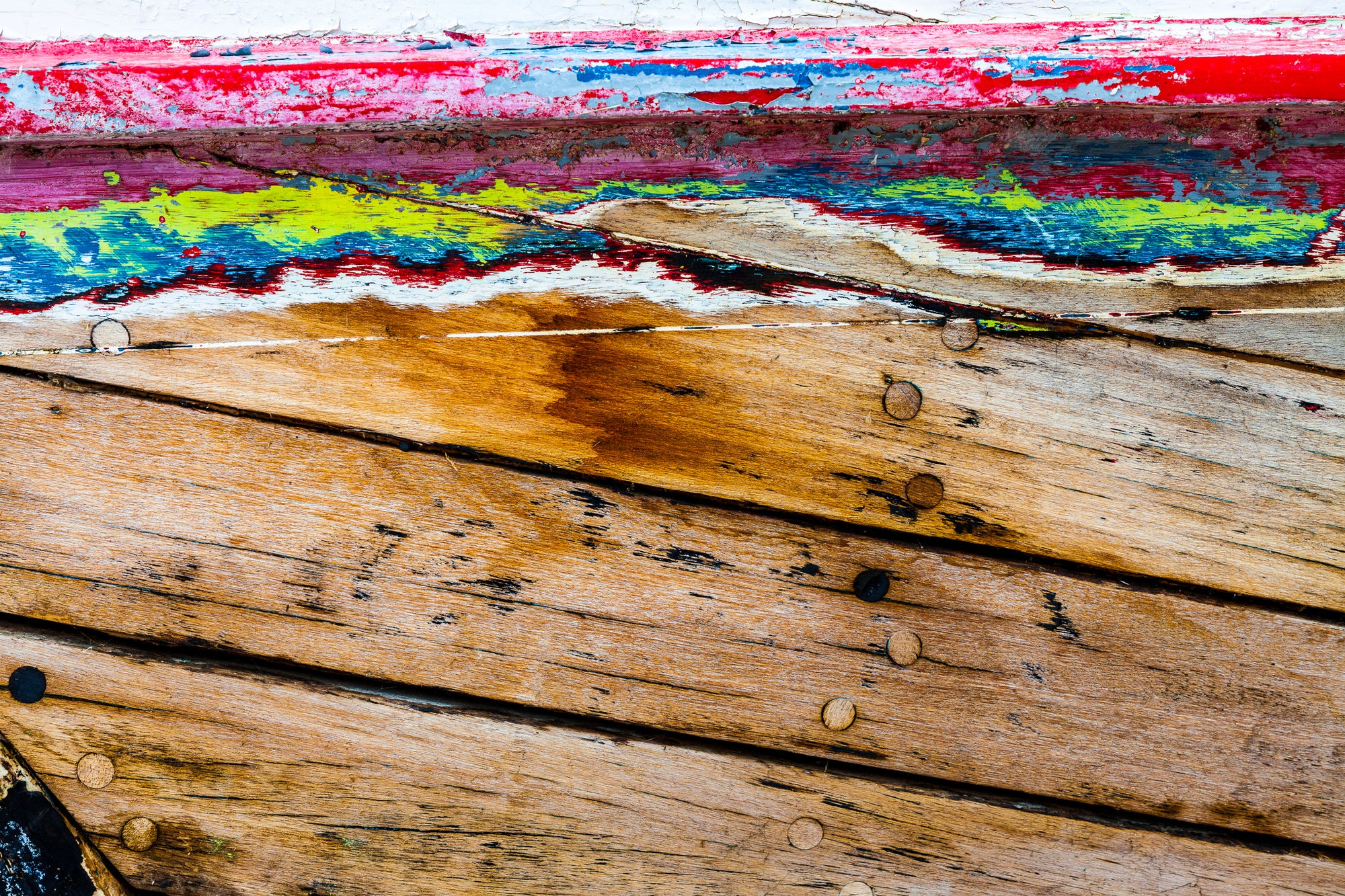 Underneath it All - photo by Rick Graves of paint layers being scraped from a wooden boat hull. Printed on exhibition-quality paper. Every print $25 plus shipping.